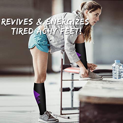 COOLOVER Compression Socks for Women and Men - Best for Circulation, Running, Athletic, Recover, Nurse, Travel - color: A1