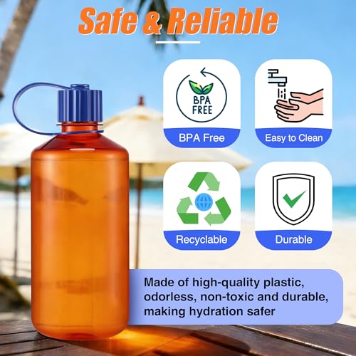 Narrow Mouth Water Bottle Replacement Lid - color: Blue