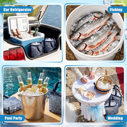 202 Pcs Reusable Ice Cubes for Coolers, BPA Free Refreezable Plastic Ice Cubes with Storage Bag for Drinks Whiskey Coffee Bars Outdoor Party Baths Enthusiasts