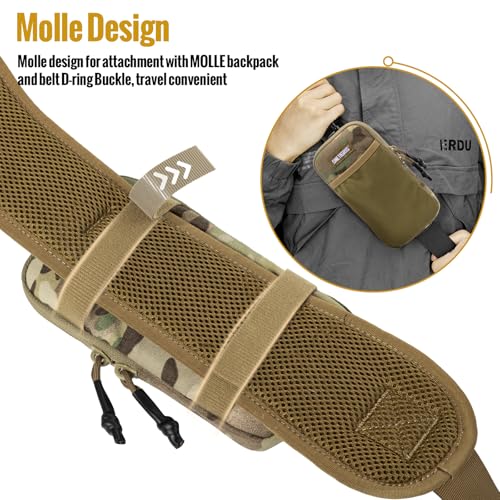 ONETIGRIS Backpack Strap Pouch, MOLLE Phone Holster for Backpack & Belt - color: Camocolor