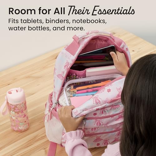 Bentgo Kids Print Durable & Water-Resistant Backpack - color: Ballet & Bows, size: Kids Medium