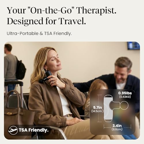BOB AND BRAD Q2 Mini Massage Gun, Pocket-Sized, Small, Travel Essential - color: Classic Black