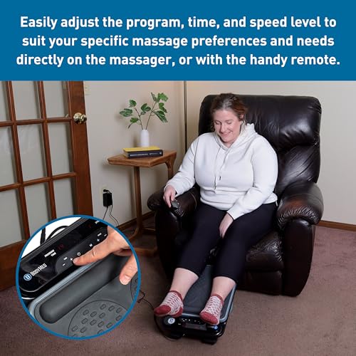 BodyMed Foot Massager | Deep Tissue Vibration Massage Therapy | At-Home Massager with Remote Control | Fast Relief from Neuropathy, Plantar Fasciitis, Improves Circulation