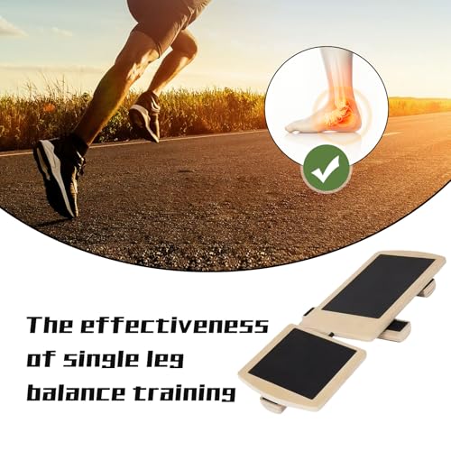 Ankle Balance Board, Ankle Board: Used For Ankle Sprain Recovery,Foot Balance Stability Training and Plantar Fasciitis Relief (Wood Grain Color)