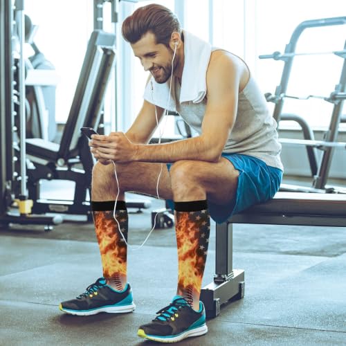 Wusikd Pirate Skulls Compression Socks for Women and Men Circulation Cute Long Socks for Athletic Running 1 - color: Multi 33