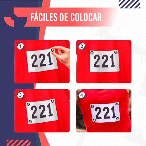 4 Race Bib Magnets for Runners, Race Bib Clips, No Pins, Skull - color: Skull