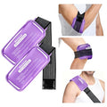 Ice Packs for Injuries Reusable 2-Pack Hot Cold Gel Pack with Strap Medium - color: Purple, size: Medium 10 x 5 Inch