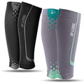 Graduated Compression Sleeves by Thirty48 Cp Series, Calf/Shin Splint Guard Sock , 2 Pk Black/Gray - Gray/Green , Medium - color: [2 Pairs] Black & Green, size: Medium