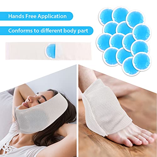 NEWGO Small Ice Packs for Injuries Reusable with Cloth Backing, 14 Packs - color: Blue - 14 Pack