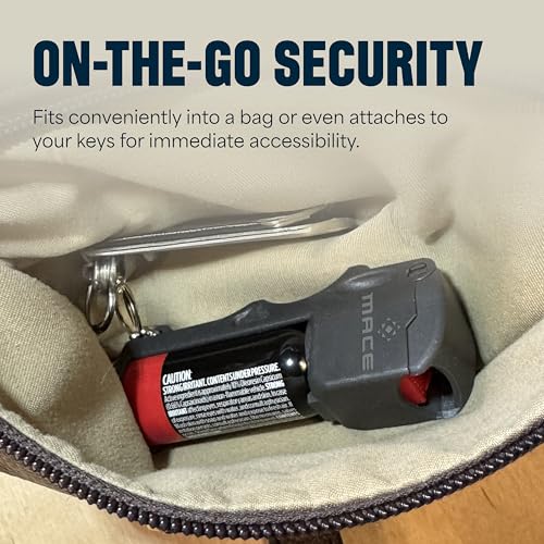 Mace Personal Safety Alarm & Mace Pepper Spray Kit - Loud 130db Siren with Built in Emergency Whistle, 10 Feet Range Pocket Model (0.42 oz) Self Defense Pepper Spray for Women & Men - color: Black