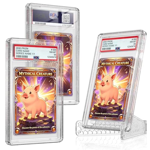 One-Piece PC Graded Card Slab Protector for PSA and CGC, Clear Bling - color: Clear Bling