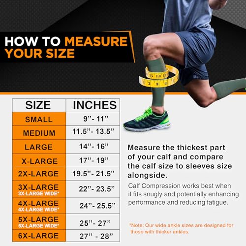 Doc Miller Compression Calf Sleeve for Men & Women, 20-30mmHg - color: Dark Green, size: Small REGULAR