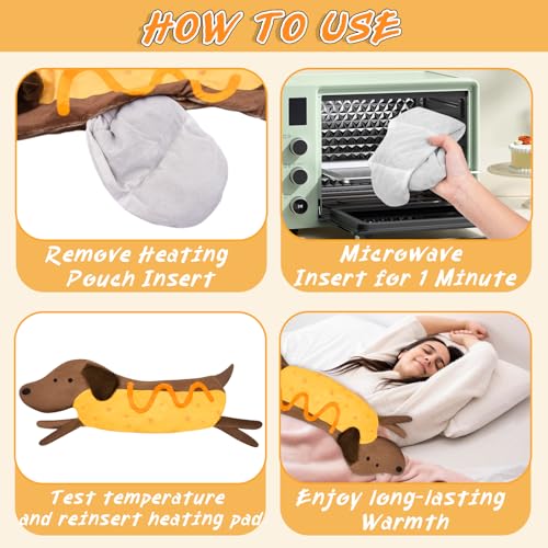 Microwave Heating Pad - 23 Inch Cute Brown Dachshund Heating Pad - style: Brown Dachshund