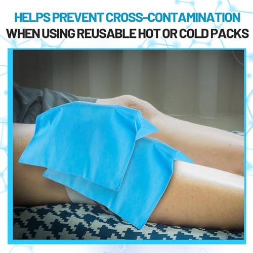 Tatuo 50 Pcs Disposable Ice Pack Sleeves Cold Pack Cover Protective