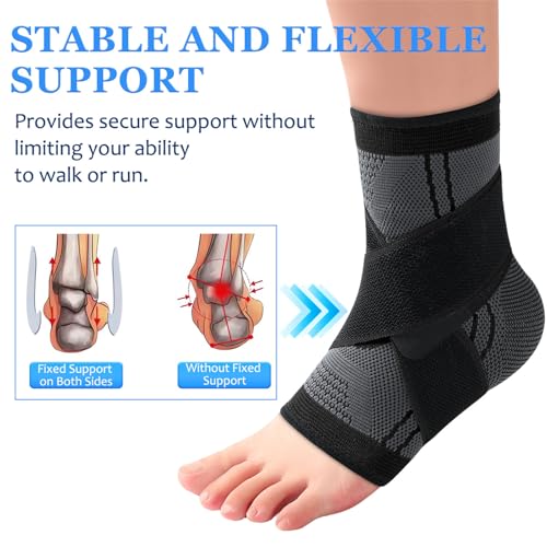 Youth Heel & Growth Plate Support Sleeve,Arch Support Socks,Ankle Brace with Ankle Support Strap, Sleeve Brace for Sprained Ankle (X-Large) - size: X-Large