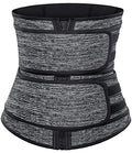 HOPLYNN Sweat Waist Trainer Body Shaper for Women Two Belts - color: Gray, size: X-Large