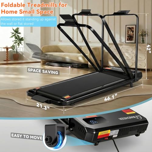 ANCHEER Walking Pad with Incline - Under Desk Treadmill with Handle Bar - color: BBlack