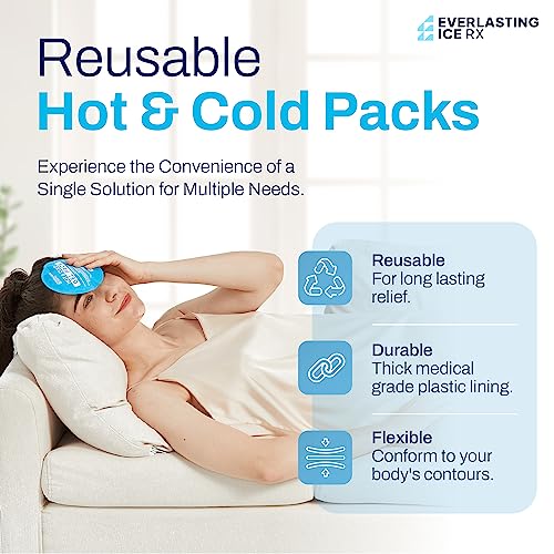 Reusable Hot and Cold Gel Ice Packs for Injuries, 7 Pack Variety Set
