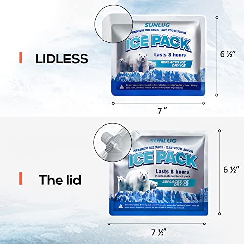 Cooler Ice Packs Reusable Ice Packs for Coolers Long Lasting Freezer Packs for Cooler Bag, Lunch Bags, Cooler Backpacks - color: 4 Pack - Lunch Box Ice Packs