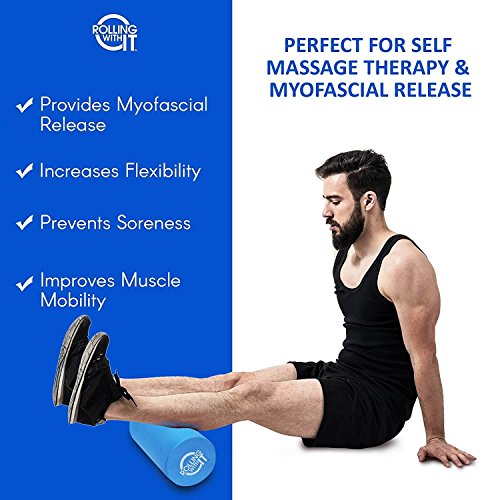 Rolling With It High Density Foam Roller for Physical Therapy - size: 18 x 6 Inch