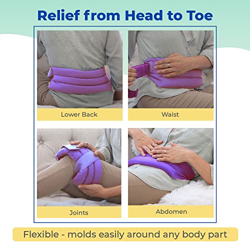 Microwavable Heating Pad for Lower Back and Menstrual Cramps - Moist Microwave Heating Pad for Muscles and Joints - Natural Microwave Hot Pack Heat Pad for Lower Back Pain - 1 Pack Purple