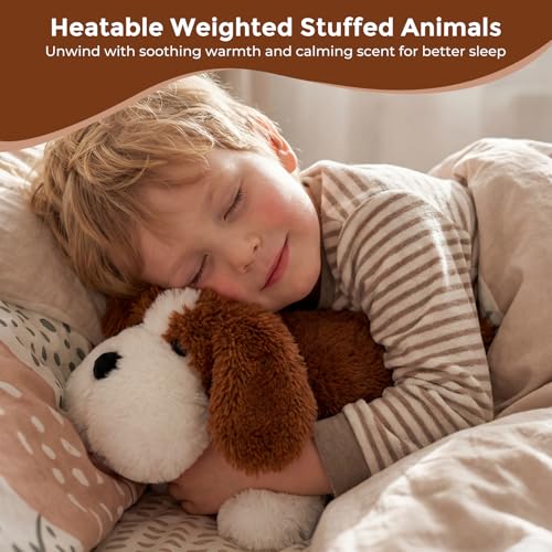 Microwavable Dog Stuffed Animals, Heatable & Coolable Plush Toys - style: C-Dog