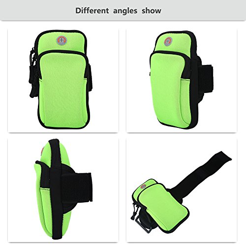 Phone Armband for Running, Outdoor Sport Running Jogging Exercise Gym Arm Wrist Pouch Armband Phone Cases Bag (Green) - color: Green