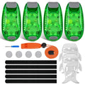 Nilight LED Safety Light 4PCS Green Marine Navigation Bike Tail Lights - color: 3LED Safety Light-Green