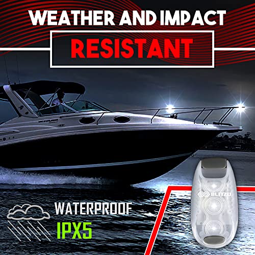 LED Safety Lights 4 Pack, Clip On High Visibility Strobe Light for Walk Run - color: White