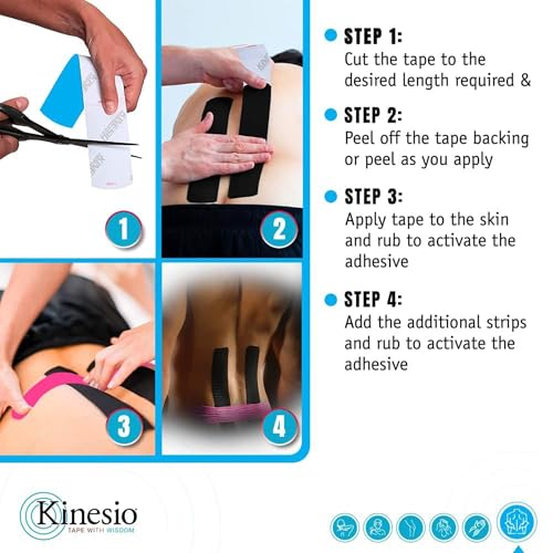 Kinesio Tape - Pre-Cut Back Support - Optimized Athletic Tape Strips