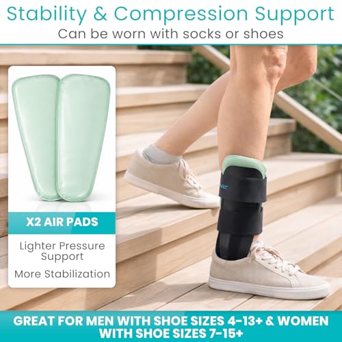 Vive Ankle Stirrup Brace - Air Gel Stabilizer for Ankle Sprain, Tendonitis