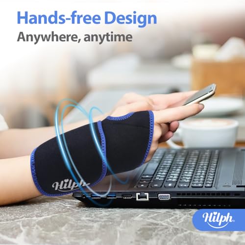Hilph Wrist Ice Pack Wrap, Carpal Tunnel Relief Wrist Brace with Gel Pack - style: Black-1 Ice Pack