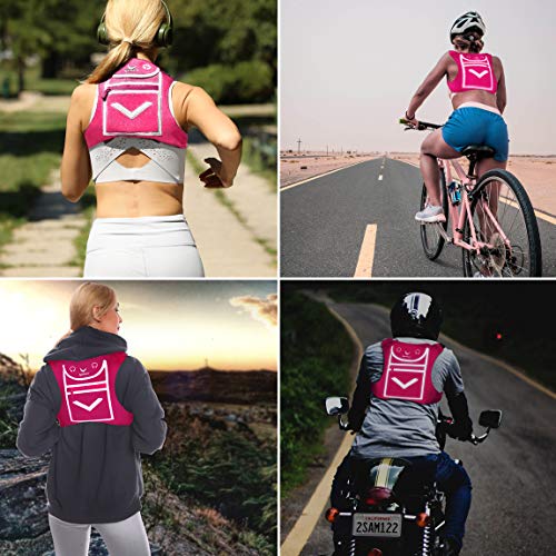 Runtasty Running Mini Backpack Vest for Men & Women, Reflective Phone Holder, Fits Any Phone & iPad Mini, Lightweight Gear - color: Hot Pink