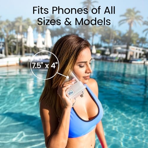 AquaVault Floating Waterproof Phone Pouch Case Universal for iPhone Android - color: White