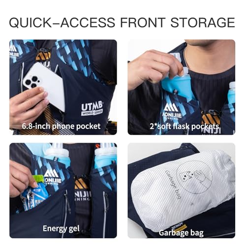 AONIJIE Running Vest Hydration Backpack for Men Women - size: Large