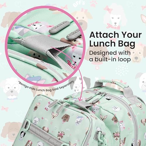 Bentgo Kids Print Durable & Water-Resistant Backpack - color: Puppy Love, size: Kids Medium