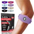 Sleeve Stars Tennis Elbow Brace Men & Women, 9"-23" (Single/Light Purple) - color: Light Purple