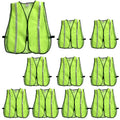 zojo High Visiblity Reflective Mesh Safety Vest Bulk 10 Pack - color: 10pcs-neon Yellow Updated
