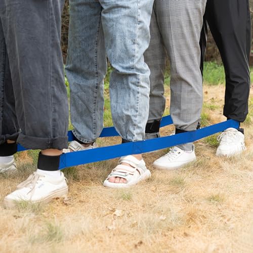 3 Legged Race Bands, Field Day Games for Adults, 4 Players 2pk - color: 2pk(red+blue)-4persons