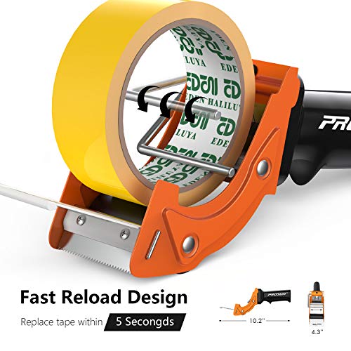 Fast Reload 2 Inch Tape Gun Dispenser Packing Packaging Sealing Cutter Orange