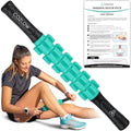 Muscle Roller Stick, Green, Hand Held Body Massager, 9 Rollers