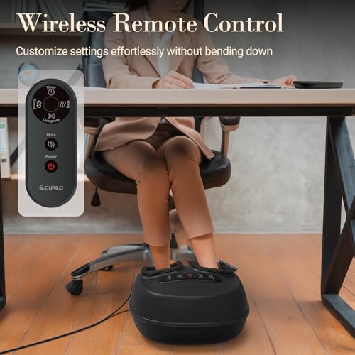 Foot Massager with Heat for Neuropathy-[2026 Upgraded], FSA Eligible HSA - color: Black