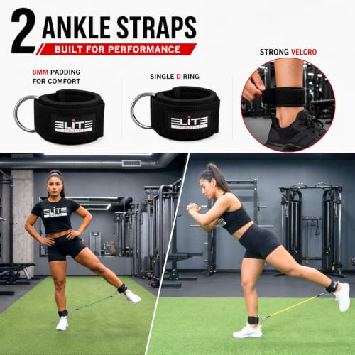 Speed & Agility Training Bands – Leg Resistance Bands Set with Thigh & Ankle Straps, 10 Resistance Bands, Carry Bag for Soccer, Football, Basketball, Boxing & All Sports Training