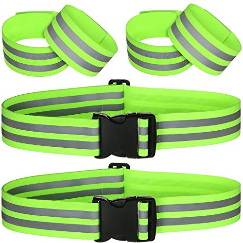 Hotop 6 Pcs Reflective Band Strap Safety Glow PT Belt High Visibility