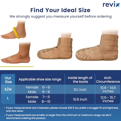 REVIX Microwavable Booties, Foot Warmers, Heated Slippers, Mocha L - size: L, style: Mocha