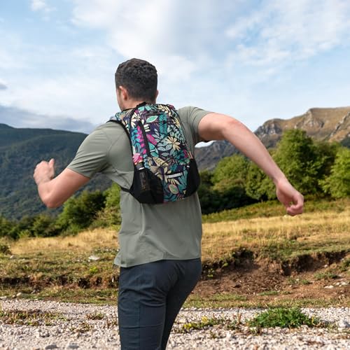 Lightweight Hydration Backpack, Running Backpack with 2L Water Bladder - color: Blue Print2