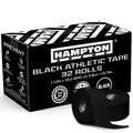 Hampton Adams Athletic Tape Multi Pack, Sports Medical Grade, Easy Tear - color: Black (32 Pack)