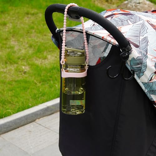 Water Bottle Handle for Stanley Cup - Soft, Durable Silicone Sling with Adjustable Strap, Fits Most 8-40oz Bottles, Ideal Stanley Cup Accessory - color: Pink
