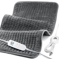 VAAGHANM Heating Pad: 33 x 17 inches Electric Heating Pad for Back - Extra Large Heat Pad for Shoulder/Neck/Knee/Arms - Upgraded 6 Timer & 6 Temperature Controller -Gift for Women - color: Rock Gray