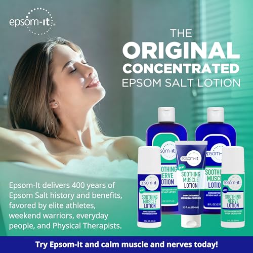 EPSOM-IT Soothing Muscle Roll On Magnesium Lotion, Epsom Salt, Arnica, 4 Pk - size: 3 Fl Oz (Pack of 4)